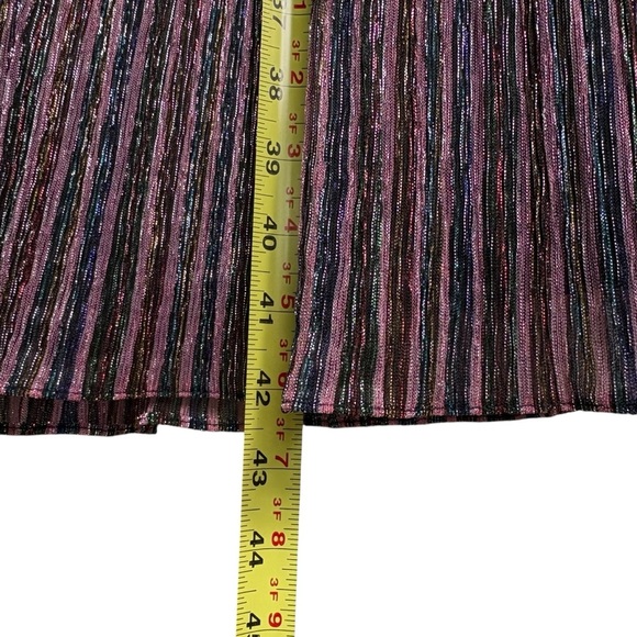 NEW Lane Bryant Metallic Rainbow Midi Dress Size 26W V-Neck Sheer Lined - Picture 8 of 12